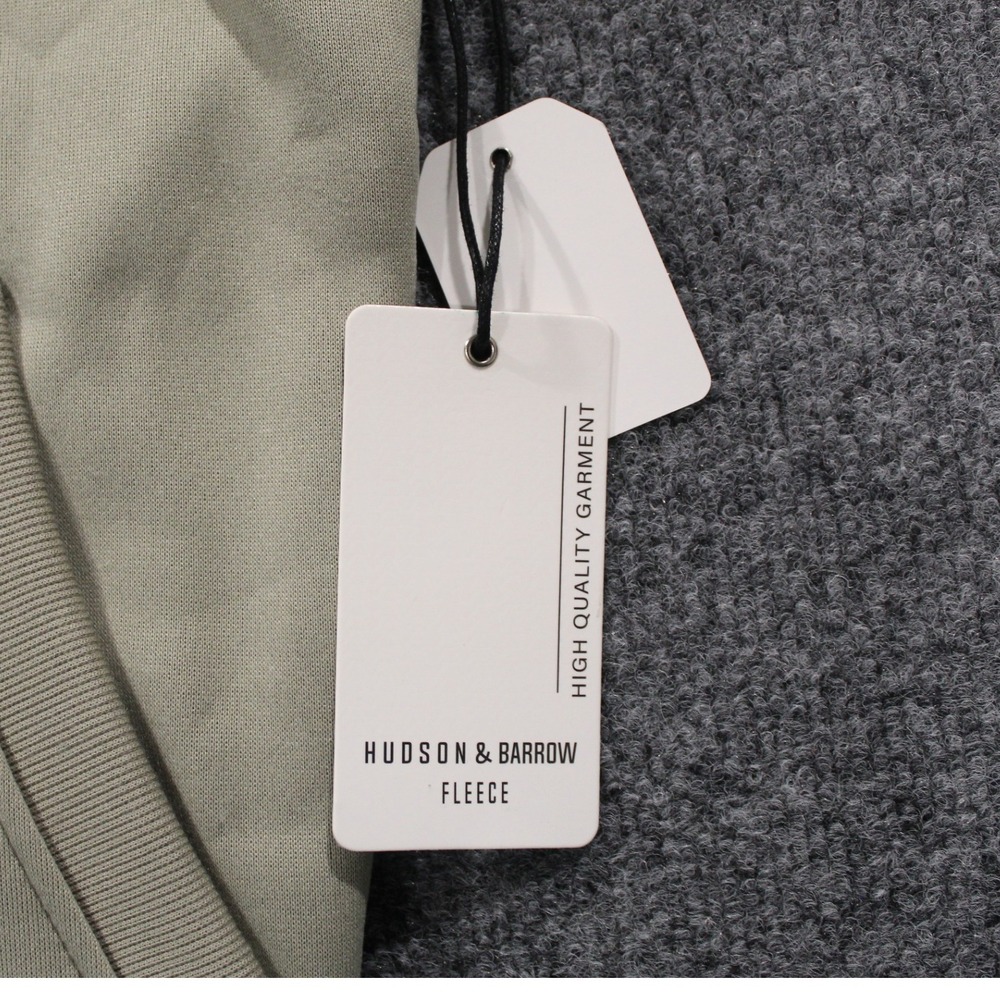 Hudson & Barrow Mens Small Fleece Full Zip Hoodie Sweatshirt Sage Green - Picture 10 of 14